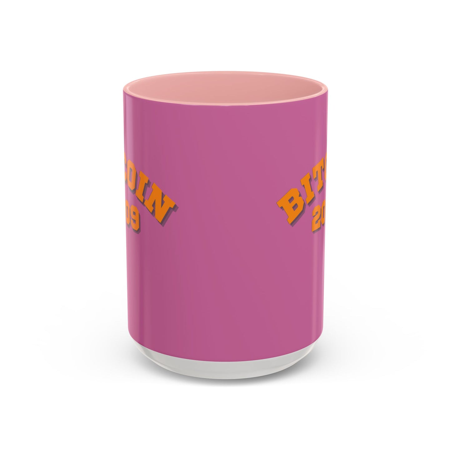 Bitcoin 2009 Pink Accent Mug by cypherpunkgear.com