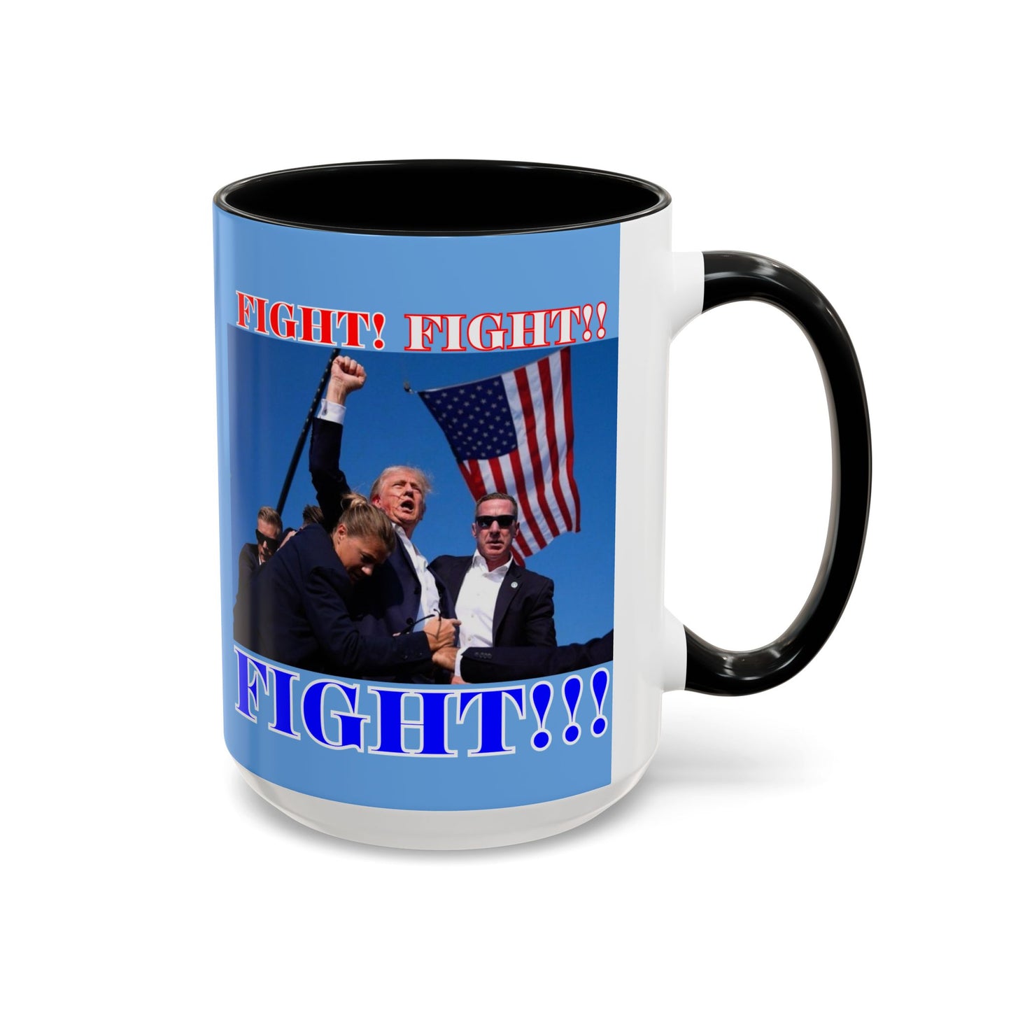 FIGHT! FIGHT!! FIGHT!!! Accent Mug by cypherpunkgear