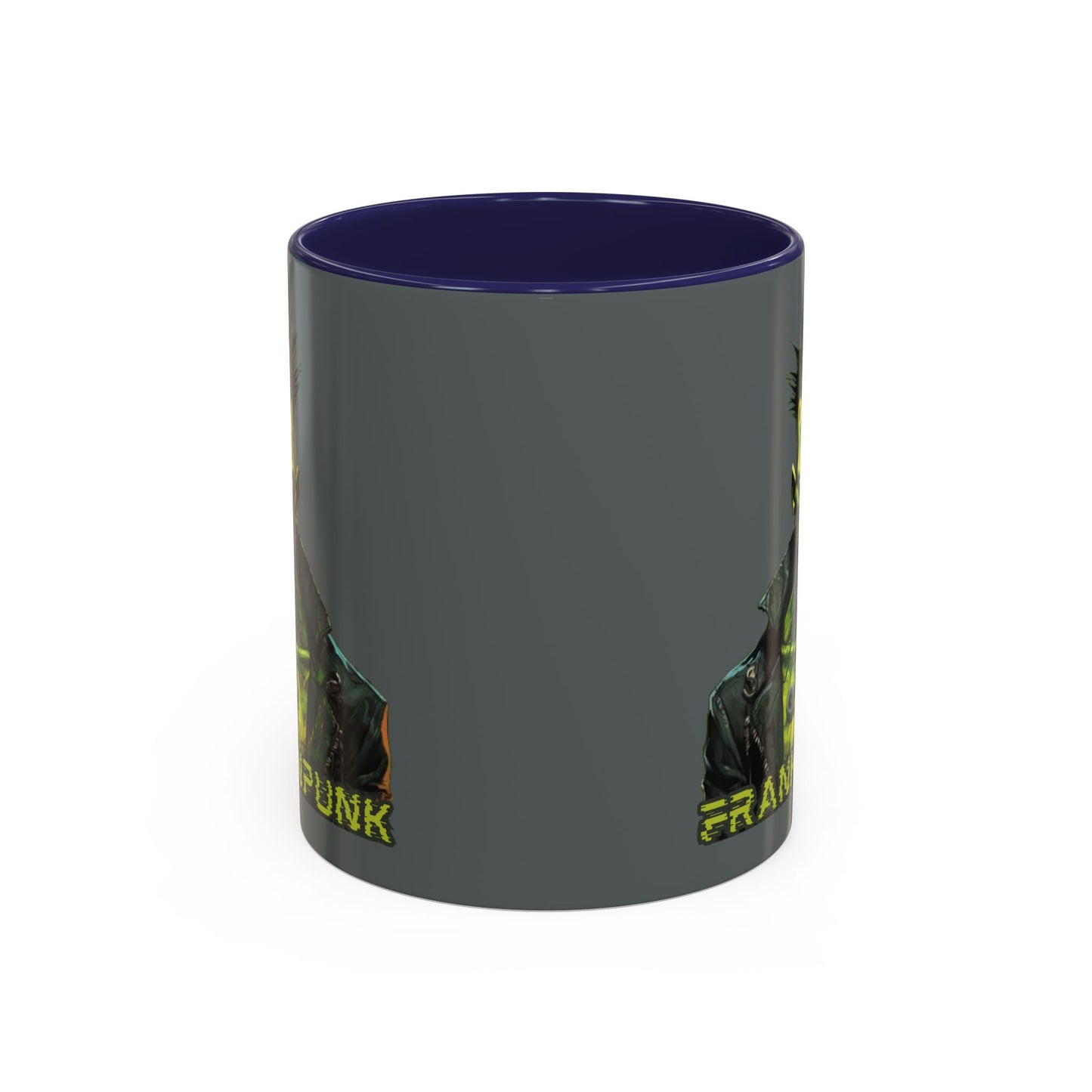 Frankenpunk Grey Accent Mug by CreepyCrafts.boo