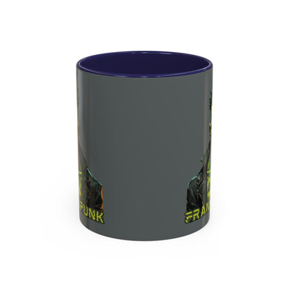 Frankenpunk Grey Accent Mug by CreepyCrafts.boo