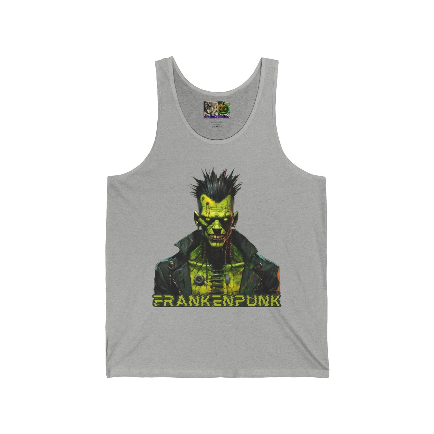 Frankenpunk Unisex Jersey Tank Top by CreepyCrafts.boo