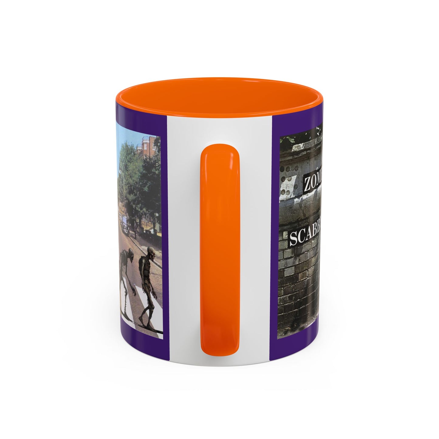 2-sided, Scabby Road Purple Accent Mug by CreepyCrafts.boo