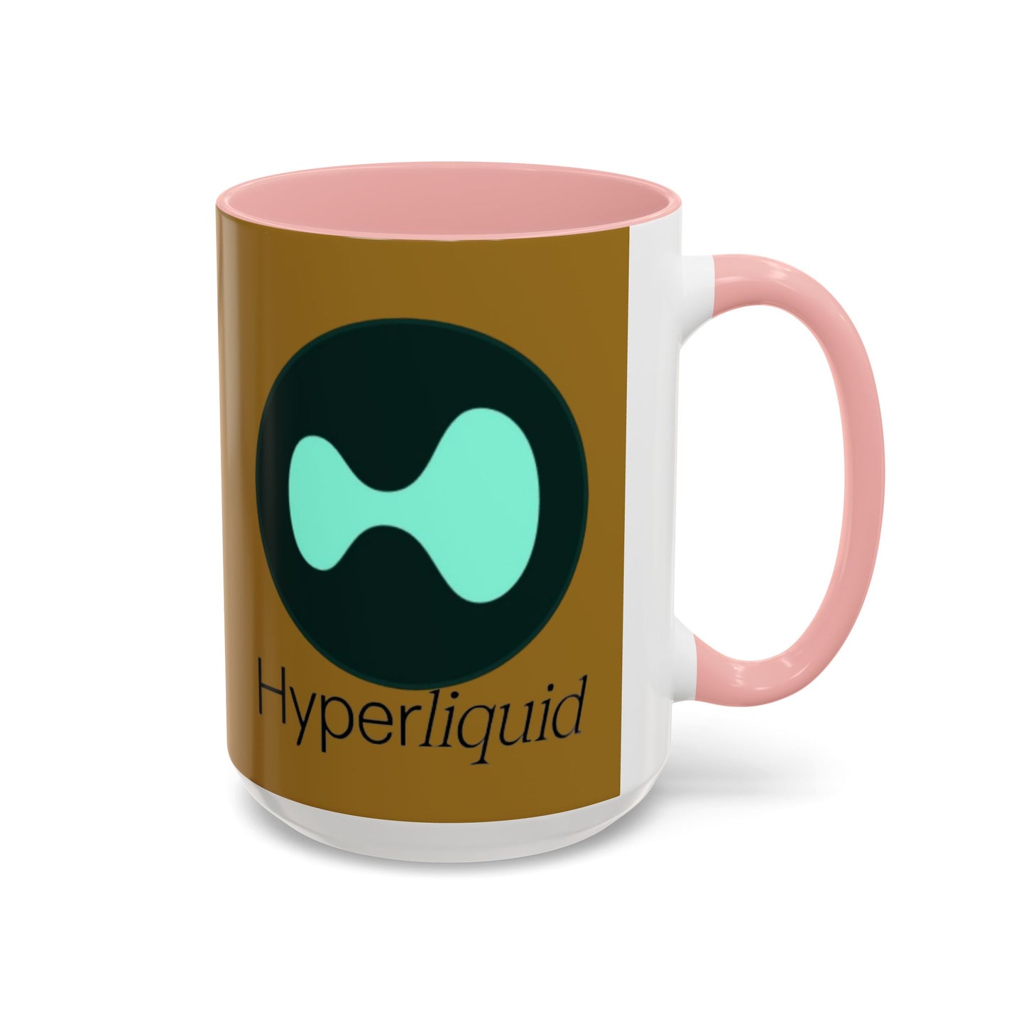 Hyperliquid Black font Brown Accent Mug by cypherpunkgear.com