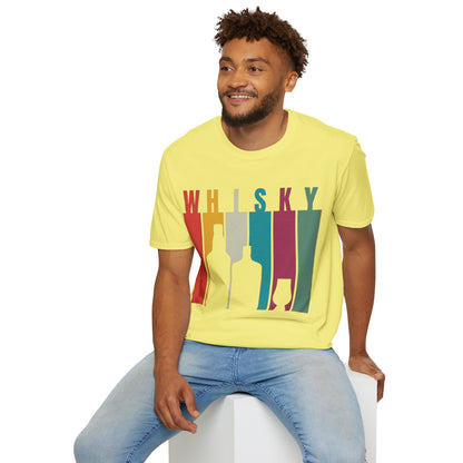 Whisky spelled without an 'e' Light colors Unisex T-Shirt by cypherpunkgear.com