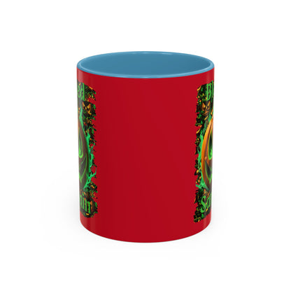 Blessed Samhain Green Jack Red Accent Mug by CreepyCrafts.boo