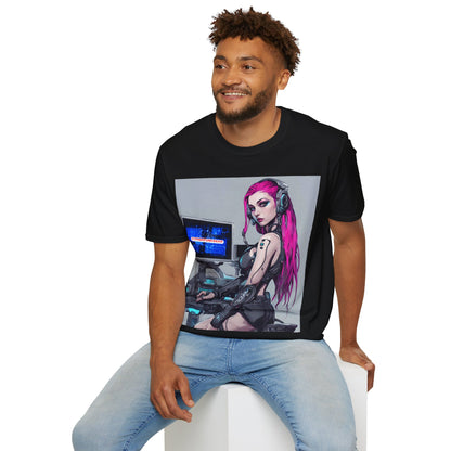 Netrunner Cyberpunk Dark colors Unisex T-Shirt by cypherpunkgear.com