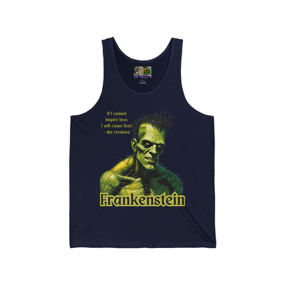 Frankenstein's Creature Unisex Jersey Tank Top by CreepyCrafts.boo