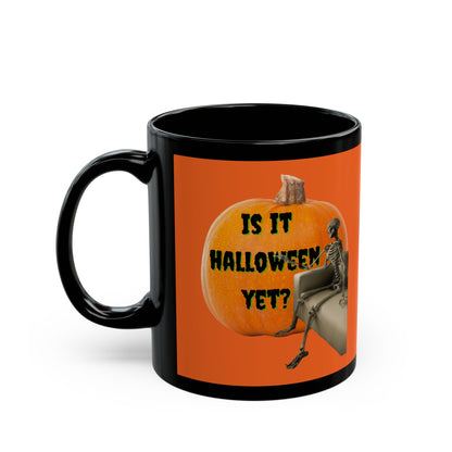 Is it Halloween yet? Skeleton's Giant Pumpkin Orange Mug by CreepyCrafts.boo