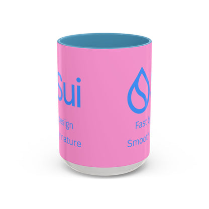 SUI Pink Accent Mug by cypherpunkgear.com