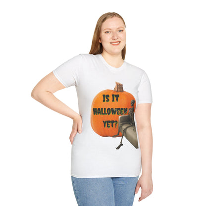 Is it Halloween yet? Skeleton's Giant Pumpkin Light colors Unisex T-Shirt by CreepyCrafts.boo