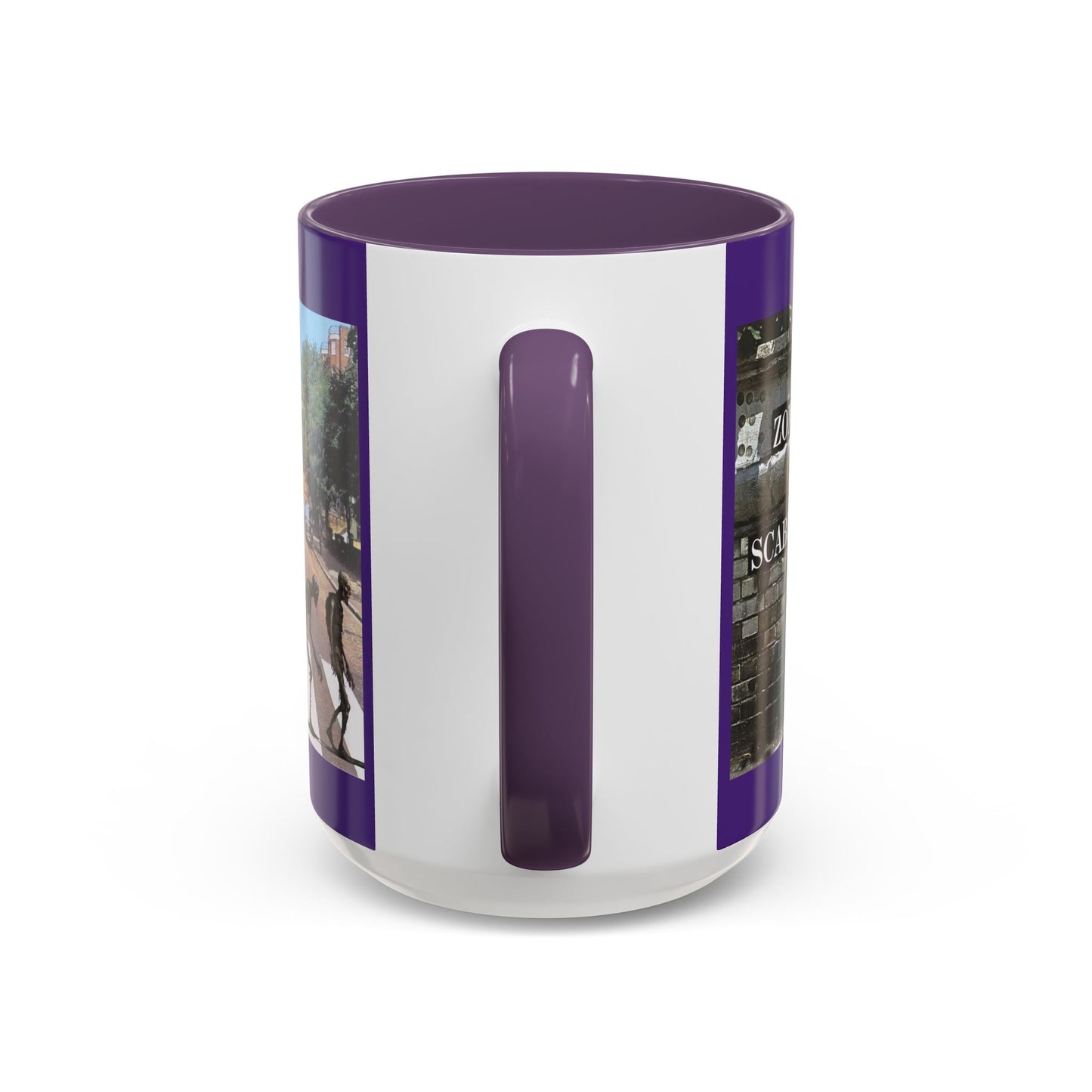 2-sided, Scabby Road Purple Accent Mug by CreepyCrafts.boo