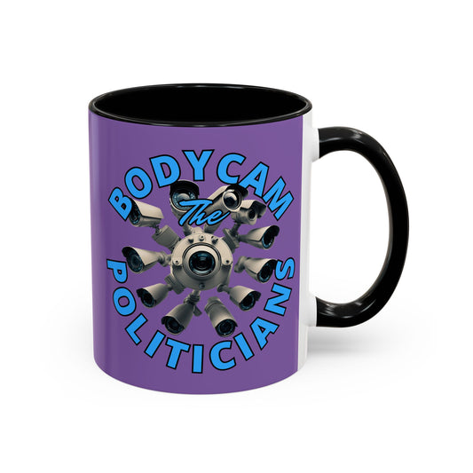 Bodycam the Politicians Cameras Light Purple Accent Mug by cypherpunkgear.com