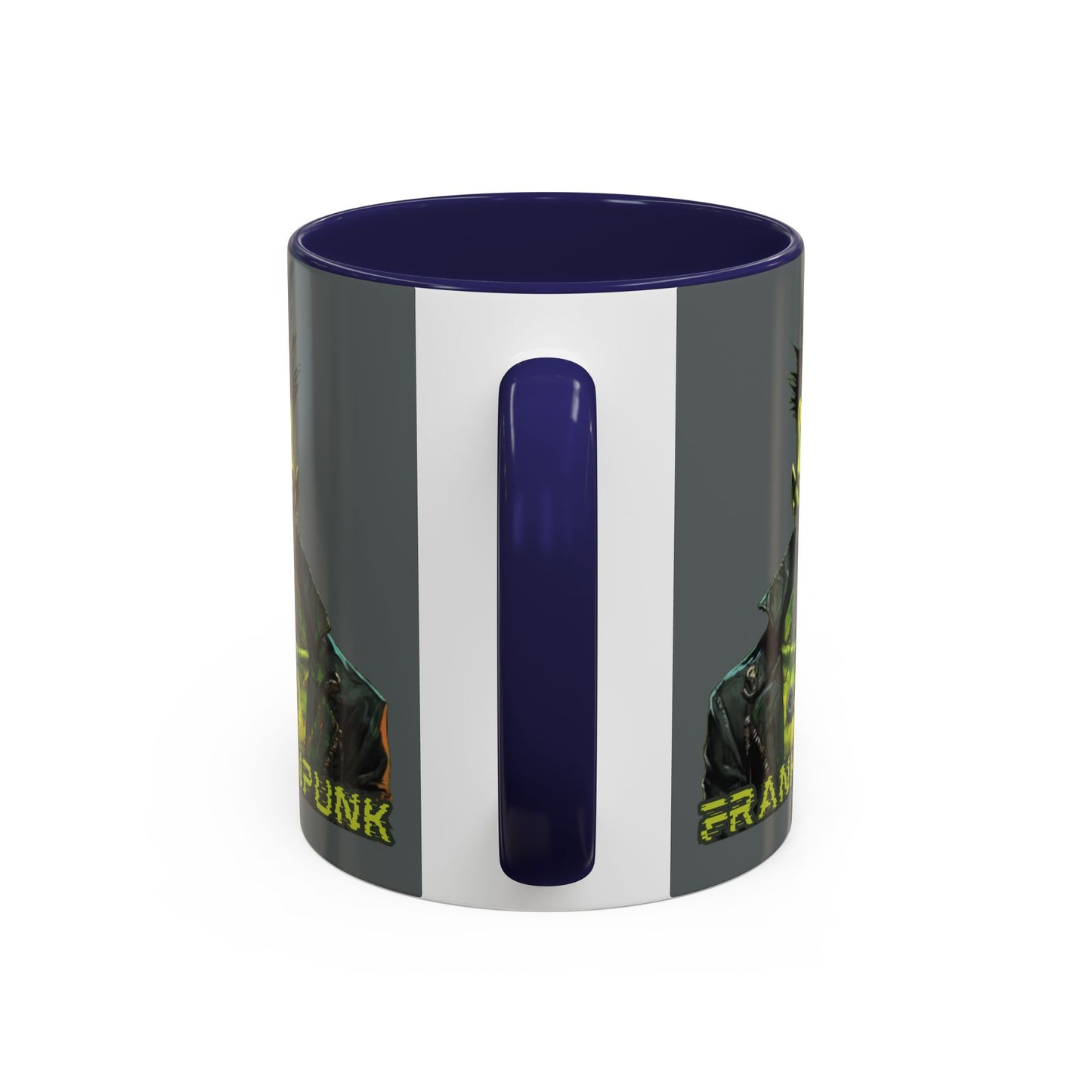 Frankenpunk Grey Accent Mug by CreepyCrafts.boo