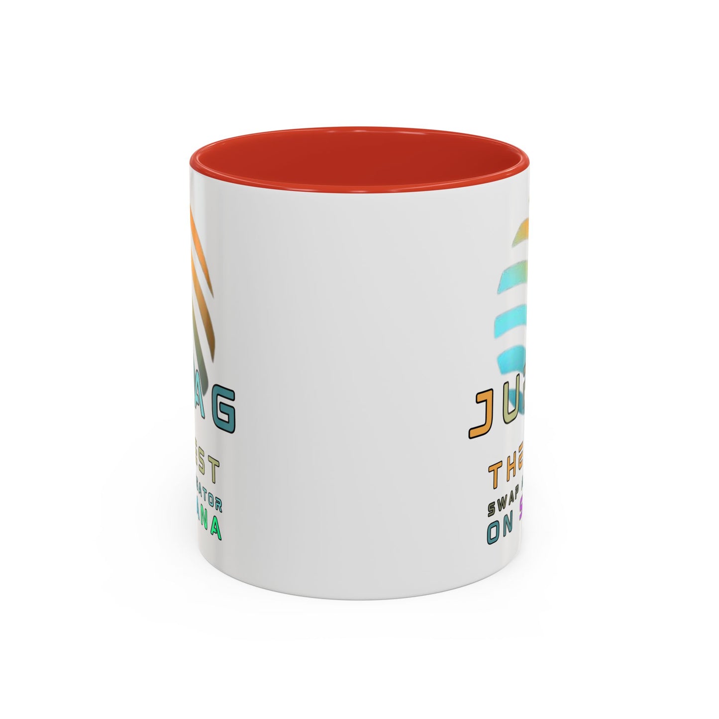 Jupiter (JUP) the best aggregator on Solana Accent Mug by cypherpunkgear