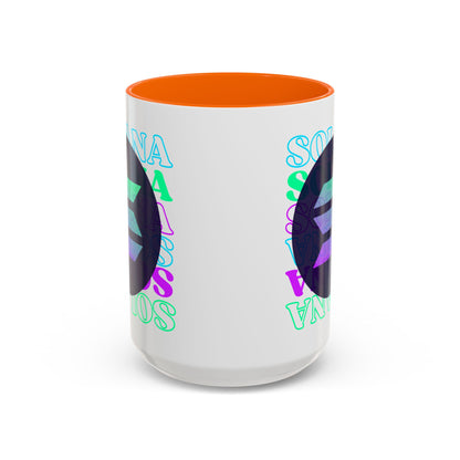 Solana Solana Solana (SOL) Accent Mug by cypherpunkgear.com