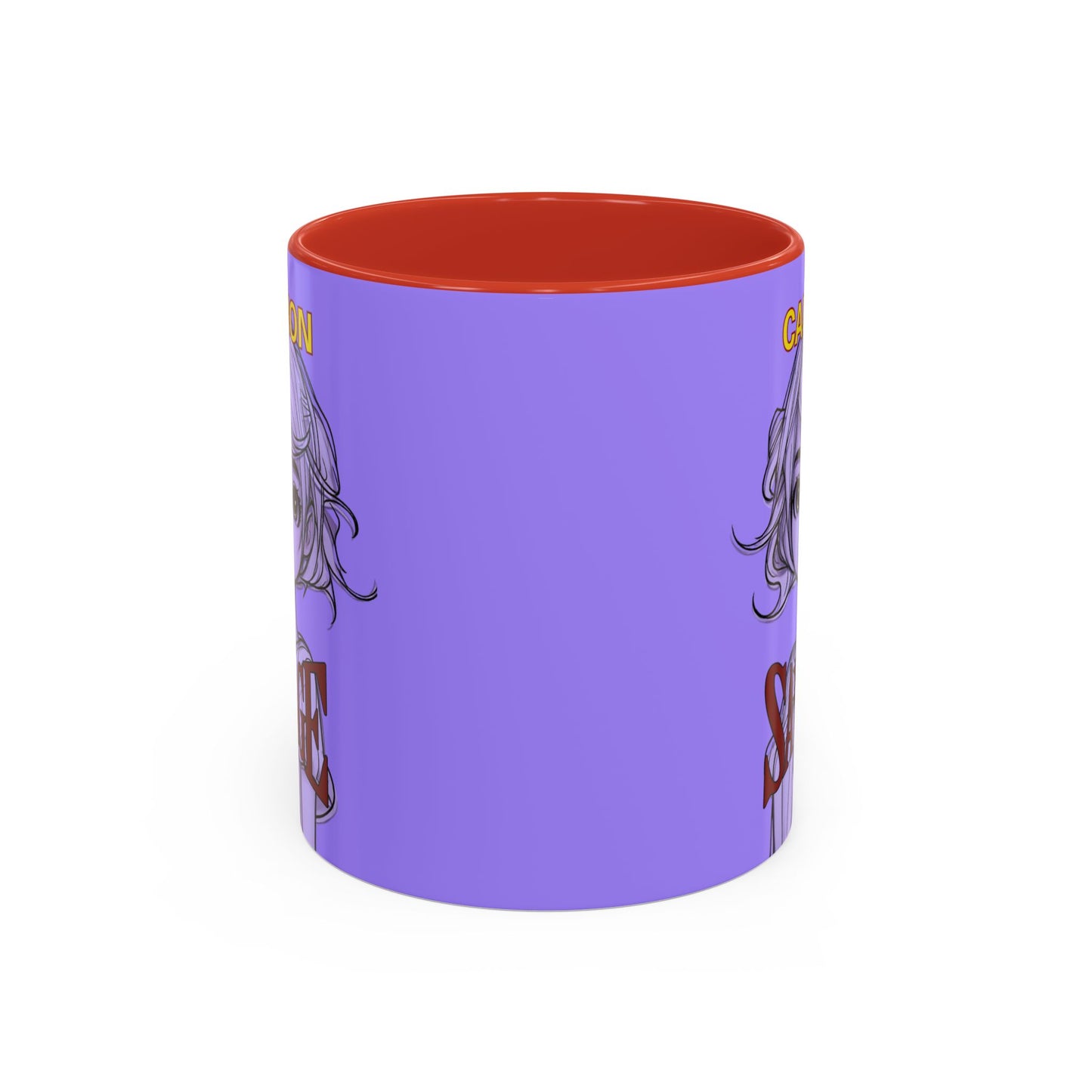 Caution, Savage Light Purple Accent Mug by cypherpunkgear.com