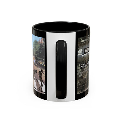 2-sided, Scabby Road Black Accent Mug by CreepyCrafts.boo