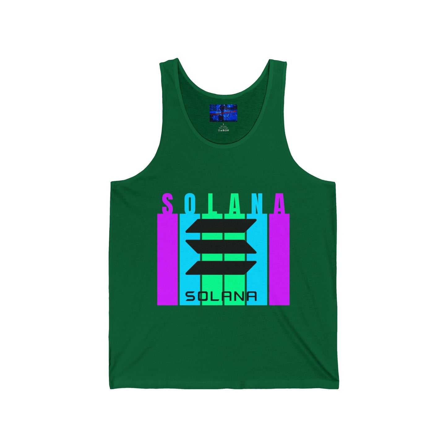 Solana (SOL) Freedom Unisex Jersey Tank Top by cypherpunkgear.com