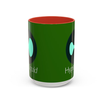 Hyperliquid White font Green Accent Mug by cypherpunkgear.com