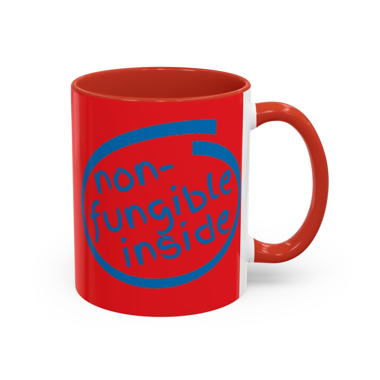 Non-Fungible Inside Red Accent Mug by cypherpunkgear.com