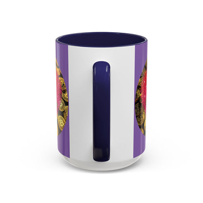 Bitcoin is My Valentine Light Purple Accent Mug by cypherpunkgear.com