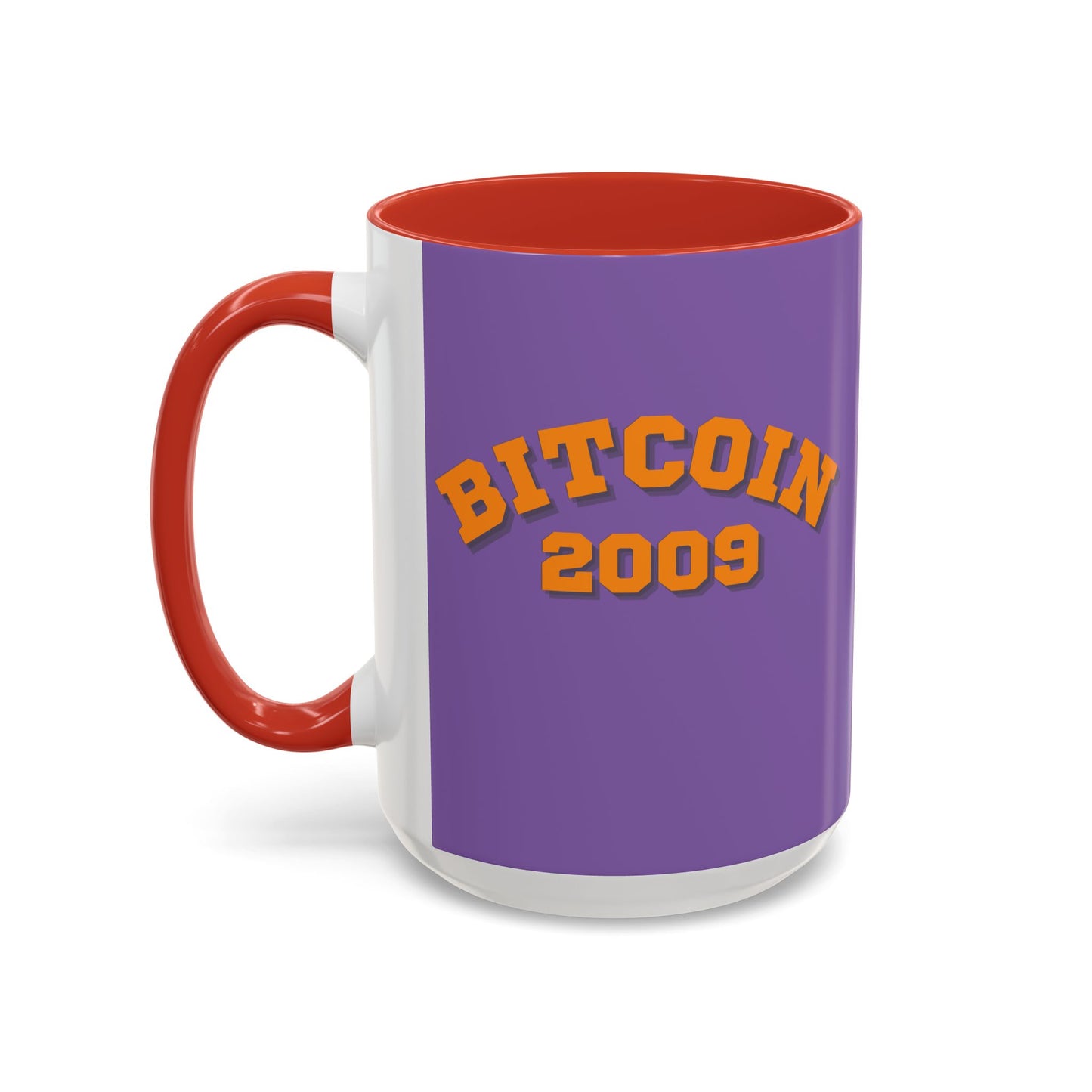 Bitcoin 2009 Light Purple Accent Mug by cypherpunkgear.com