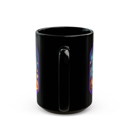 Blessed Samhain Little Witch Purple font Black Mug by CreepyCrafts.boo