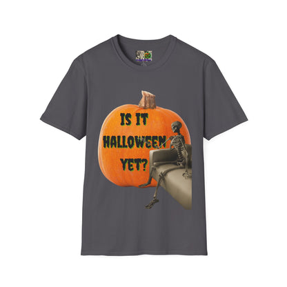 Is it Halloween yet? Skeleton's Giant Pumpkin Dark colors Unisex T-Shirt by CreepyCrafts.boo