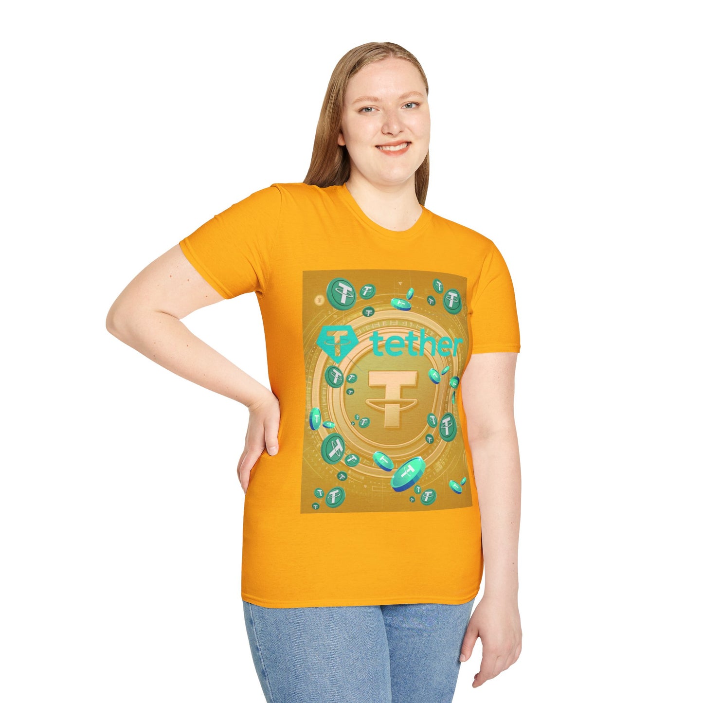 Tether Light colors Unisex T-Shirt by cypherpunkgear.com