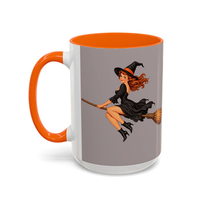 Hazel Hex Grey Accent Mug by CreepyCrafts.boo