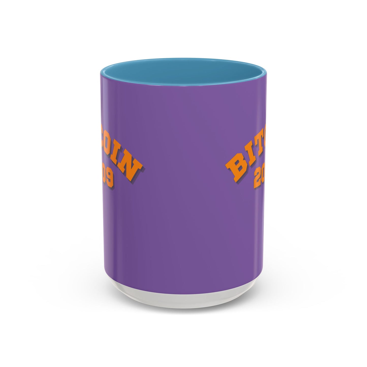 Bitcoin 2009 Light Purple Accent Mug by cypherpunkgear.com