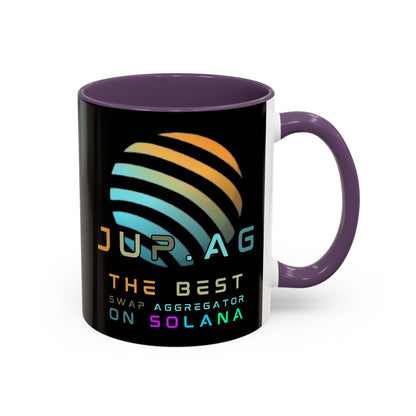 Jupiter (JUP) the best aggregator on Solana Black Accent Mug by cypherpunkgear.com