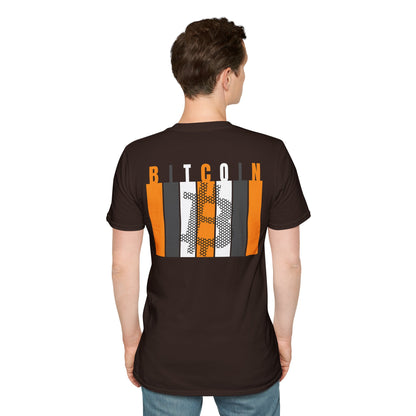 2-sided, Bitcoin (BTC) Decentralized Freedom Dark colors Unisex T-Shirt by cypherpunkgear.com