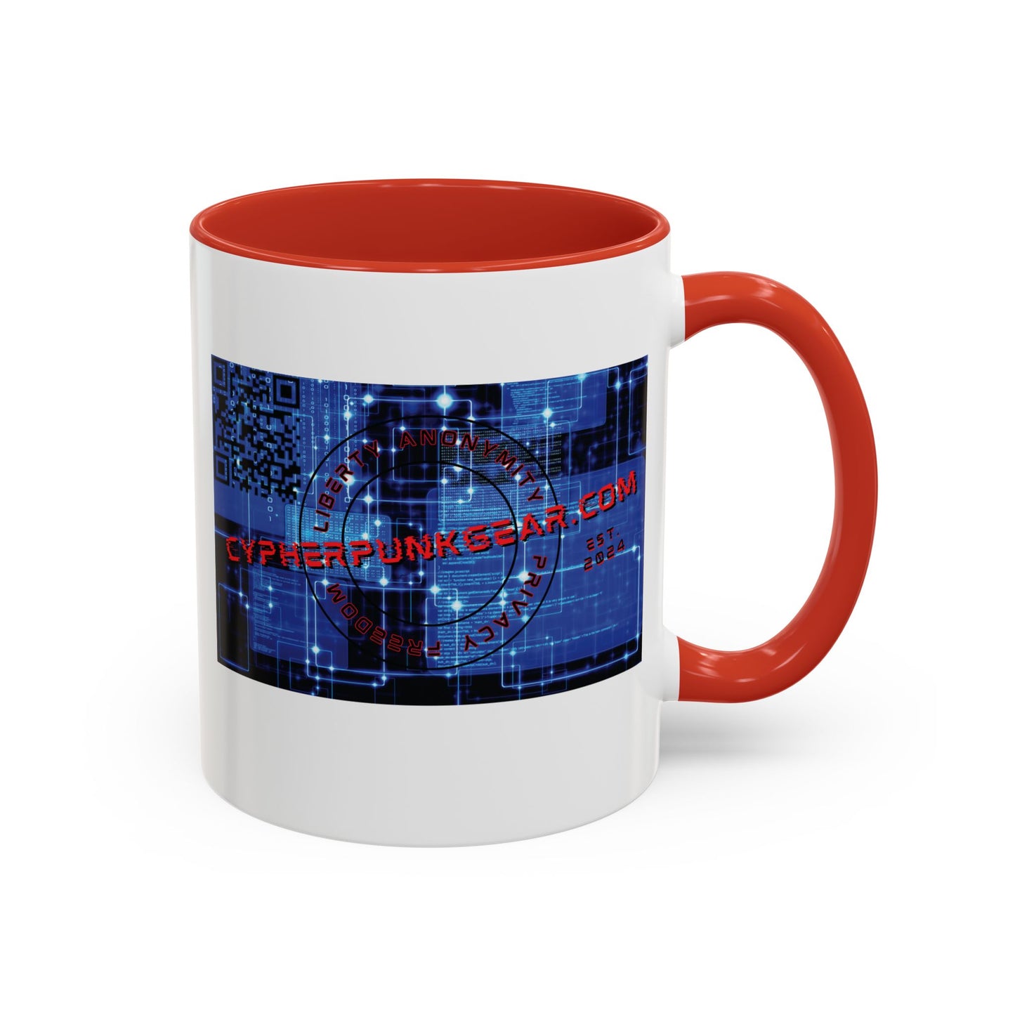 Cypherpunkgear.com logo Accent Mug by cypherpunkgear.com