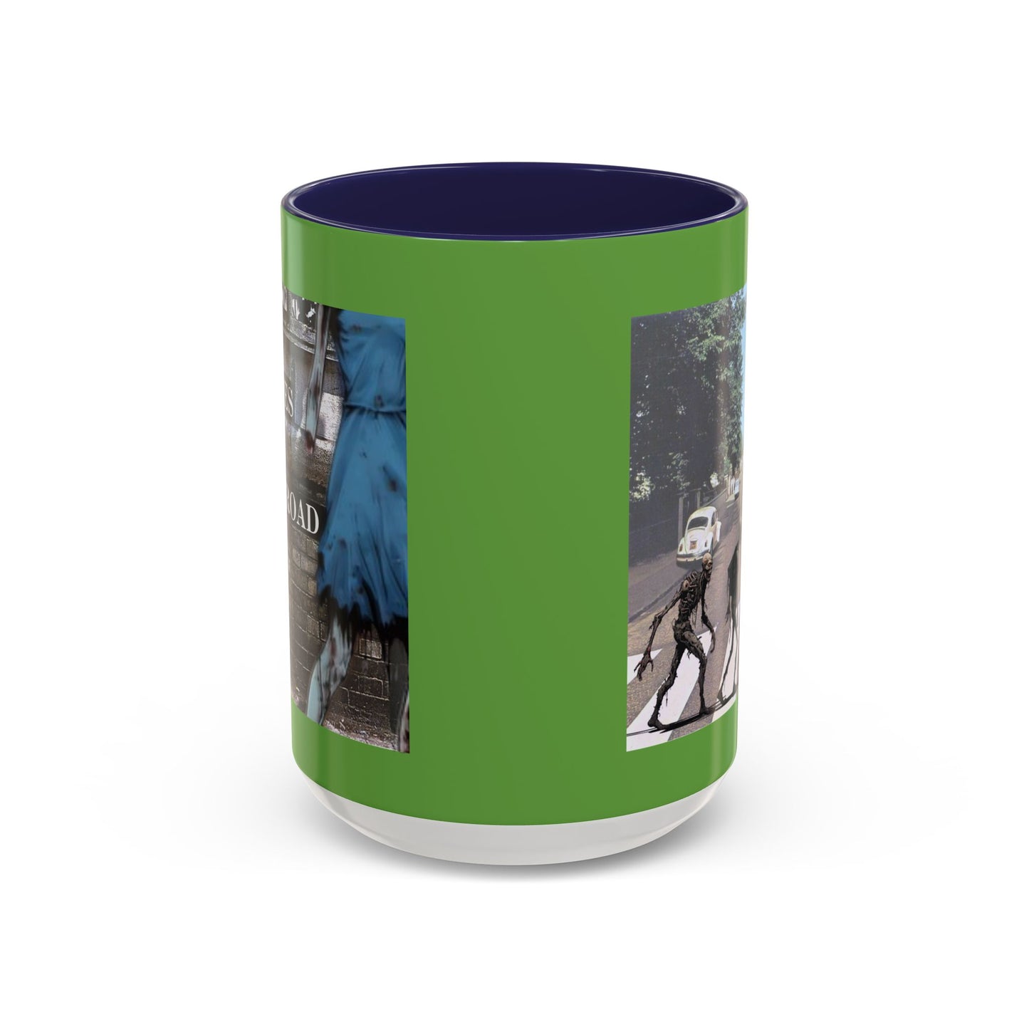 2-sided, Scabby Road Green Accent Mug by CreepyCrafts.boo