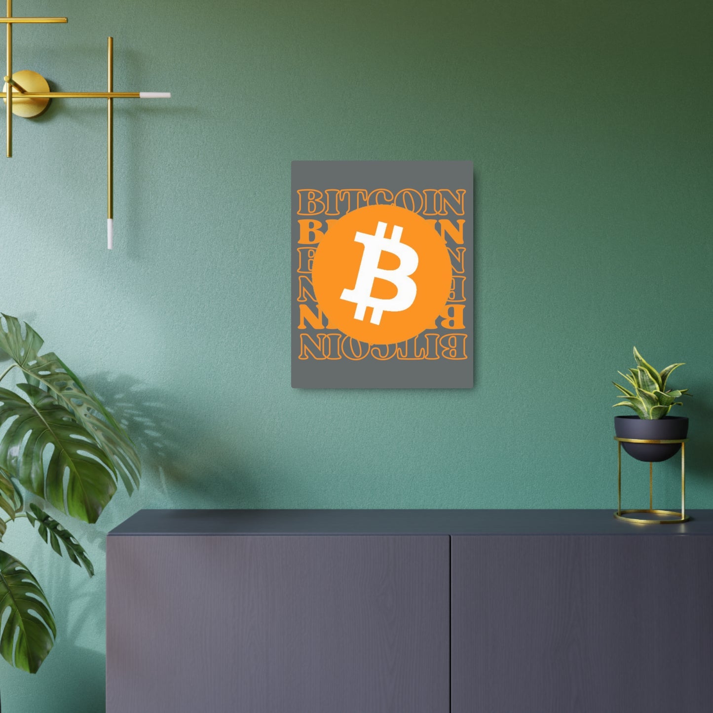 Bitcoin Bitcoin Bitcoin (BTC) Metal Art Sign by cypherpunkgear