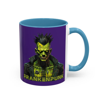 Frankenpunk Purple Accent Mug by CreepyCrafts.boo