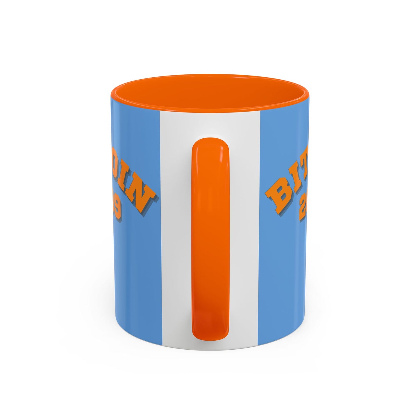 Bitcoin 2009 Light Blue Accent Mug by cypherpunkgear.com
