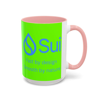 SUI Green Accent Mug by cypherpunkgear.com
