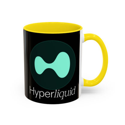 Hyperliquid White font Black Accent Mug by cypherpunkgear.com