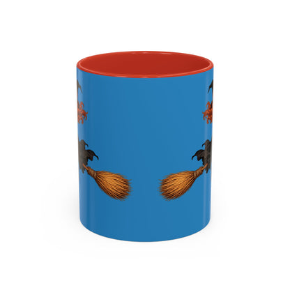 Hazel Hex Blue Accent Mug by CreepyCrafts.boo