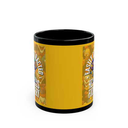 Easily Distracted by Heinous Fuckery Little Jinx Yellow Mug by cypherpunkgear.com