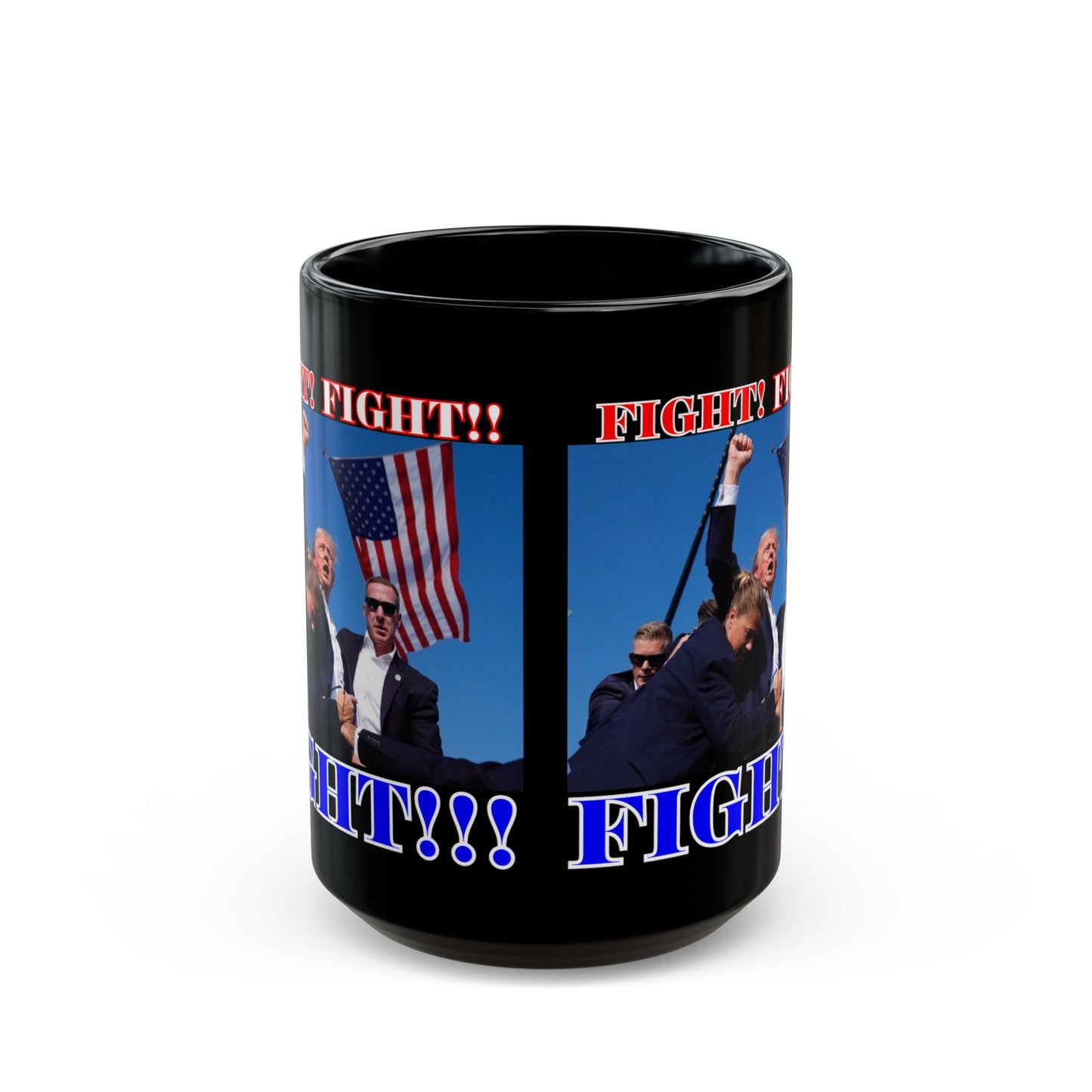 FIGHT! FIGHT!! FIGHT!!! Black Mug by cypherpunkgear