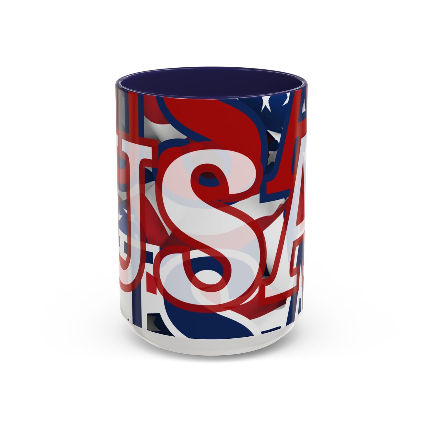 USA! USA! USA WHfont Patriot Accent Mug by cypherpunkgear