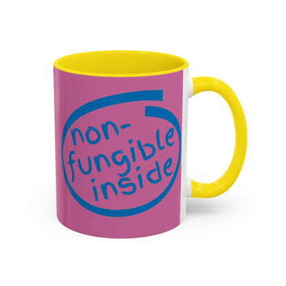 Non-Fungible Inside Pink Accent Mug by cypherpunkgear.com