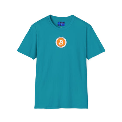 2-sided, Bitcoin (BTC) Decentralized Freedom Dark colors Unisex T-Shirt by cypherpunkgear.com