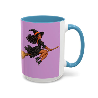 Velvet Vex Pink Accent Mug by CreepyCrafts.boo