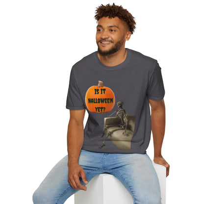 Is it Halloween yet? Skeleton's Pumpkin Dark colors Unisex T-Shirt by CreepyCrafts.boo