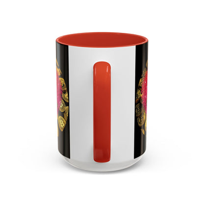 Bitcoin is My Valentine Black Accent Mug by cypherpunkgear.com