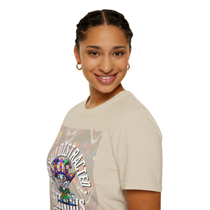 Easily Distracted by Heinous Fuckery Little Jincs LTcolors Unisex T-Shirt by cypherpunkgear.com